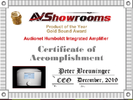 Audionet HUMBOLDT - Product of the Year 2019